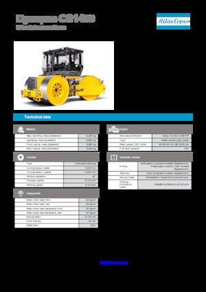 थ्री-व्हील रोलर Dynapac CS 1400 