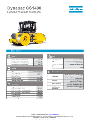 थ्री-व्हील रोलर Dynapac CS 1400