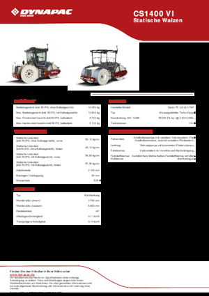 थ्री-व्हील रोलर Dynapac CS1400 VI
