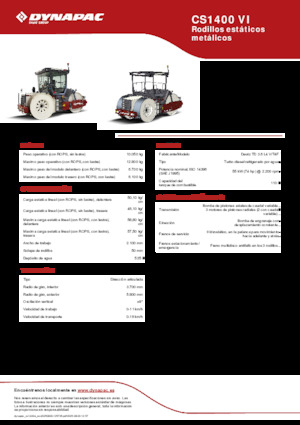 थ्री-व्हील रोलर Dynapac CS1400 VI
