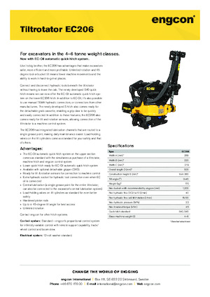 टिल्ट्रोटेटर engcon EC206