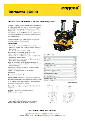 टिल्ट्रोटेटर engcon EC209