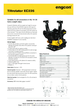 टिल्ट्रोटेटर engcon EC226