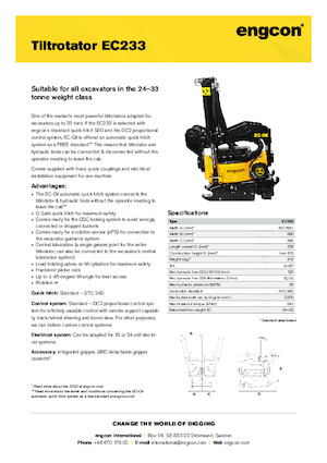 टिल्ट्रोटेटर engcon EC233