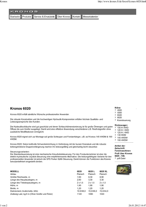 टिम्बर लोडिंग क्रेन Kronos 6020 L 
