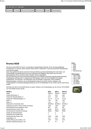 टिम्बर लोडिंग क्रेन Kronos 8020 L 