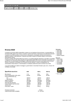 टिम्बर लोडिंग क्रेन Kronos 8020 L 