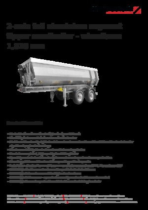 डंप ट्रेलर / टिपर सेमी ट्रेलर Schwarzmüller 2-axle full aluminium segment tipper semitrailer - wheelbase 1,810 mm