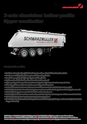 डंप ट्रेलर / टिपर सेमी ट्रेलर Schwarzmüller 3-axle aluminium hollow profile tipper semitrailer