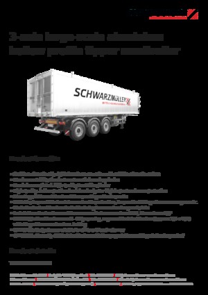 डंप ट्रेलर / टिपर सेमी ट्रेलर Schwarzmüller 3-axle large-scale aluminium hollow profile tipper semitrailer
