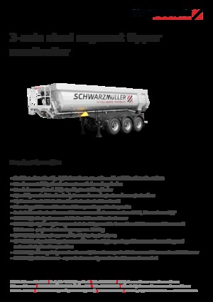 डंप ट्रेलर / टिपर सेमी ट्रेलर Schwarzmüller 3-axle steel segment tipper semitrailer