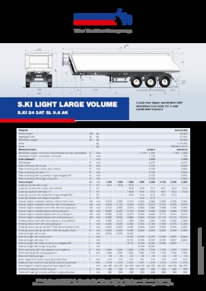 डंप ट्रेलर / टिपर सेमी ट्रेलर Schmitz Cargobull S.KI LIGHT 24 3AT SL 9.6 AK