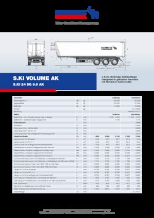 डंप ट्रेलर / टिपर सेमी ट्रेलर Schmitz Cargobull S.KI LIGHT 24 SG 9.6 AK