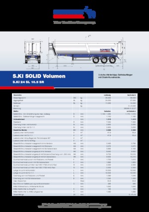 डंप ट्रेलर / टिपर सेमी ट्रेलर Schmitz Cargobull S.KI LIGHT 24 SL 10.5 SR