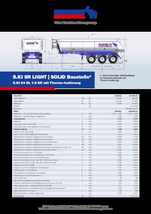 डंप ट्रेलर / टिपर सेमी ट्रेलर Schmitz Cargobull S.KI SOLID 24 SL 7.2 SR
