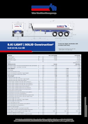 डंप ट्रेलर / टिपर सेमी ट्रेलर Schmitz Cargobull S.KI SOLID 24 SL 8.2 SR