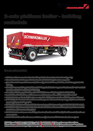 डंप ट्रेलर / टिपर ट्रेलर Schwarzmüller 2-axle platform trailer - building materials