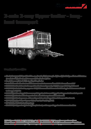 डंप ट्रेलर / टिपर ट्रेलर Schwarzmüller 3-axle 3-way tipper trailer - building site