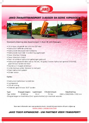 टिपिंग ट्रेलर Jako Tiger 320SK