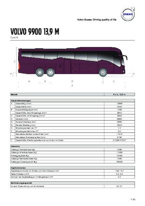 टूरिंग / मोटर कोच Volvo Buses 9900 13.9