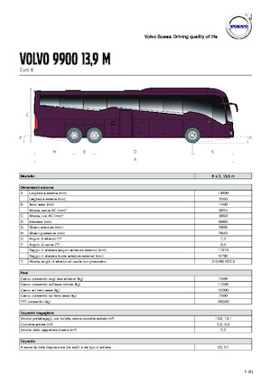 टूरिंग / मोटर कोच Volvo Buses 9900 13.9