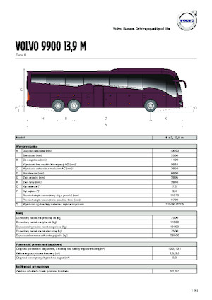 टूरिंग / मोटर कोच Volvo Buses 9900 13.9