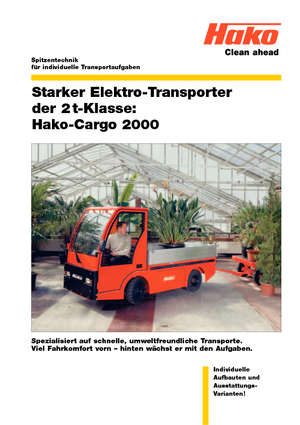 टो ट्रैक्टर Hako Cargo 2000