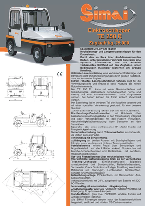 टो ट्रैक्टर Simai TE 250 R