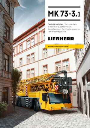 टावर क्रेन ट्रक-माउंटेड - ट्रॉली बी. - बॉटम एसएल. Liebherr MK 73-3.1 