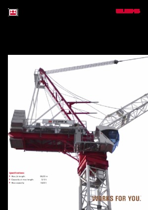 टावर क्रेन - ट्रॉली बूम - टॉप-स्लीविंग Terex Comedil (Zeppelin) CTL 260-18