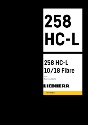 टावर क्रेन - लफिंग बूम - टॉप-स्लीविंग Liebherr 258 HC-L 10/18 Fibre