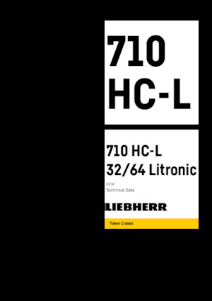 टावर क्रेन - लफिंग बूम - टॉप-स्लीविंग Liebherr 710 HC-L 32/64 Litronic