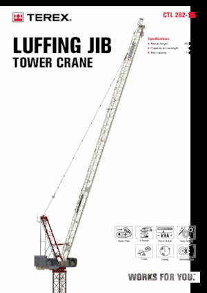 टावर क्रेन - लफिंग बूम - टॉप-स्लीविंग TEREX CRANES CTL 282-18