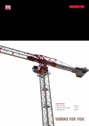 टावर क्रेन - ट्रॉली बूम - टॉप-स्लीविंग Terex Comedil (Zeppelin) CTT 361-20