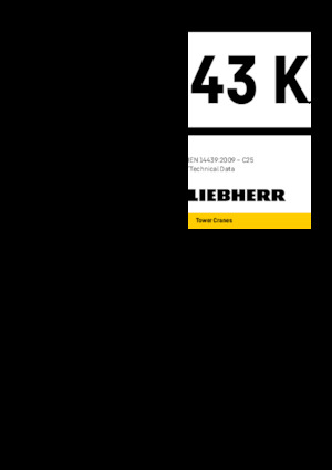 टावर क्रेन - ट्रॉली बूम - बॉटम-स्लीविंग Liebherr 43 K