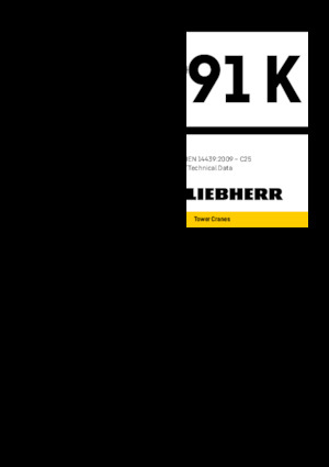 टावर क्रेन - ट्रॉली बूम - बॉटम-स्लीविंग Liebherr 91 K