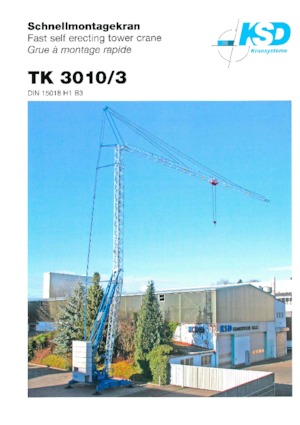 टावर क्रेन - ट्रॉली बूम - बॉटम-स्लीविंग KSD TK  3010/3 (2,5 m)