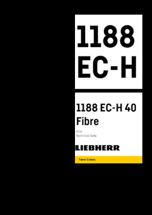 टावर क्रेन - ट्रॉली बूम - टॉप-स्लीविंग Liebherr 1188 EC-H 40 Fibre