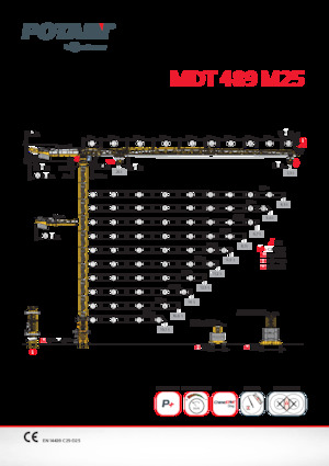 टावर क्रेन - ट्रॉली बूम - टॉप-स्लीविंग Potain MDT 489 M25