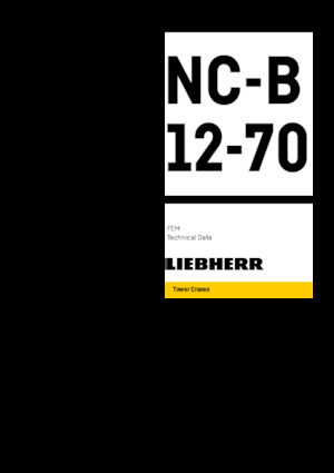 टावर क्रेन - ट्रॉली बूम - टॉप-स्लीविंग Liebherr NC-B 12-70