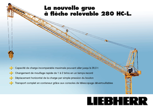 टावर क्रेन - लफिंग बूम - टॉप-स्लीविंग Liebherr 280 HC-L 8/16  Litronic