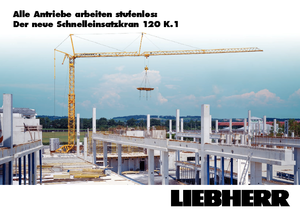 टावर क्रेन - ट्रॉली बूम - बॉटम-स्लीविंग Liebherr 120 K.1 FU