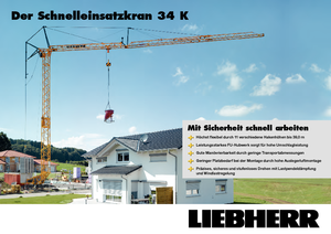 टावर क्रेन - ट्रॉली बूम - बॉटम-स्लीविंग Liebherr 34 K-2,5m