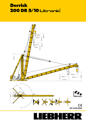 टावर क्रेन - ट्रॉली बूम - टॉप-स्लीविंग Liebherr 200 DR 5/10 Litronic