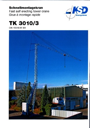 टावर क्रेन - ट्रॉली बूम - बॉटम-स्लीविंग KSD TK  3010/3 (2,5 m)