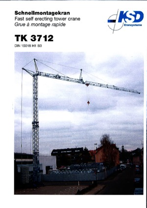 टावर क्रेन - ट्रॉली बूम - बॉटम-स्लीविंग KSD TK  3712 (2,4 m)