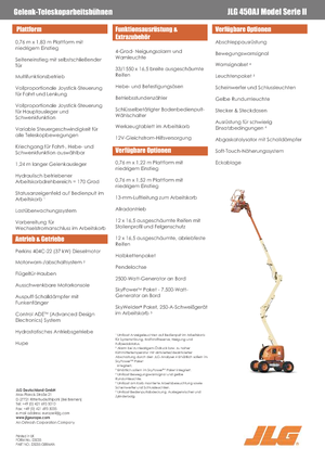 व्हील्ड आर्टिकुलेटिंग बूम लिफ्ट JLG 450 AJ Serie II