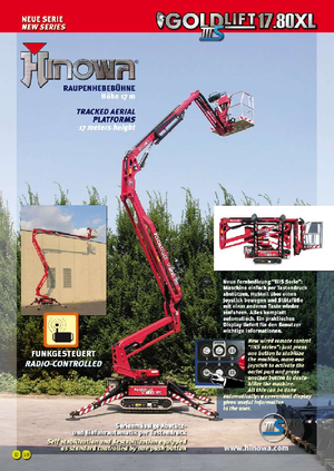 क्रॉलर आर्टिकुलेटिंग बूम लिफ्ट Hinowa Goldlift 17.80 XL IIIS