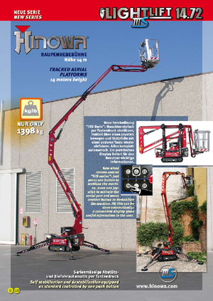 क्रॉलर आर्टिकुलेटिंग बूम लिफ्ट Hinowa Lightlift 14.72 IIIS