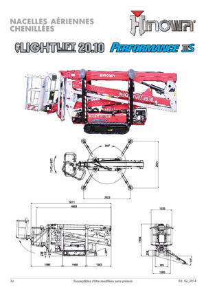 क्रॉलर आर्टिकुलेटिंग बूम लिफ्ट Hinowa Lightlift 20.10 Performance IIIS MK3